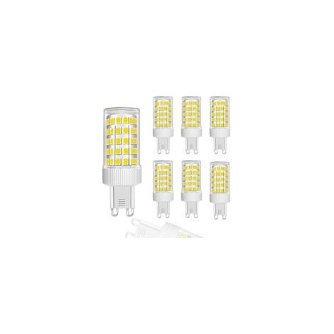 Lot de 6 Ampoules LED G9 10W , 88 LED, 500Lm, Angle de faisceau 360°, Ultra Lumineuses, AC220-240V, Non Dimmable, Blanc Froid 6000K
