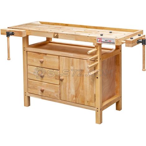 BANCO DE TRABAJO MADERA MESA TALLER CAJON HOLZMANN WB138C (1/4)