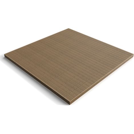 Wooden decking kit - complete self-assembly DIY kit (3.6m x 3.6m, rustic brown finish)
