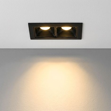 Spot encastré linéaire à LED 4W - UGR18 - CRI90 - Driver LIFUD - Blanc Chaud - Noir