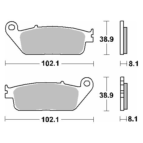 Pastillas de freno SBS KH142 / KH226 MAXI CARBON TECH NEGRAS