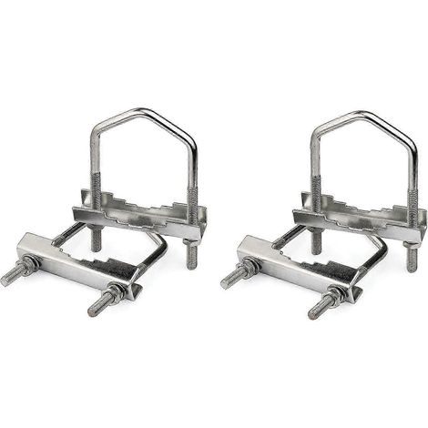 Kit de support en croix pour mât d'antenne WiFi Yagi avec boulons en U et pinces (ensemble de matériel de montage en 2 pièces) compatible avec les antennes WiFi extérieures et les antennes LoRa. (1/5)