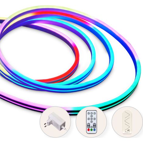 Bande néon LED RGB flexible de 2 m avec Wi-Fi, pour la décoration de meubles, téléviseurs, étagères et environnements intérieurs.-AquaForge (1/3)
