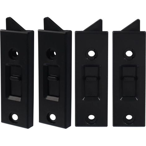 Verrou Porte 4 Pièces Rechange pour Loquet Inclinable et Serrures Porte Coulissante pour Pièces Intérieures, Fenêtres, Portes De Salle De Bain, Garages, Etc (1/4)