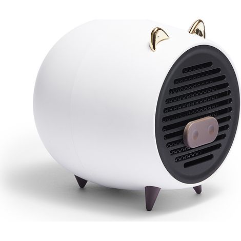 Chauffage électrique portable pour l'intérieur de la maison ventilateur portable mini chauffage d'air bureau chauffage d'hiver ventilateur chauffage électrique (couleur : blanc) (1/2)