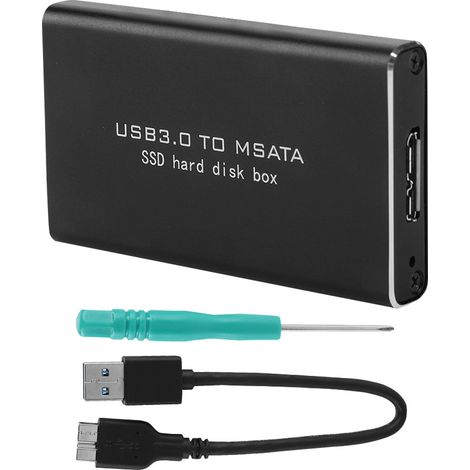 Boîtier SSD M.2 NVMe PCI-E Externe, 6 Gbps, Compatible 30/50 mm, Noir pour Disque Dur Interne (1/5)