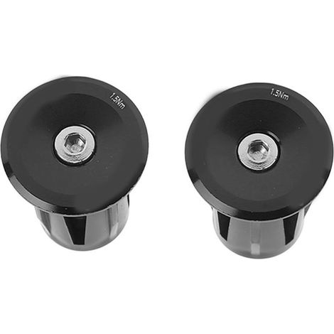 Bouchon de Guidon VTT Aluminium Léger, 2 pièces Noir Ergonomique pour Vélo Route (1/5)
