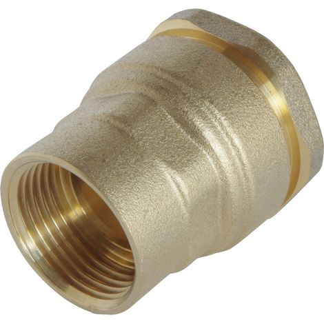 Somatherm for you - Female Brass Female Connection per PE D40 Tube - F33/42 - Tecnologia singola che garantisce il giusto montaggio della connessione (1/5)