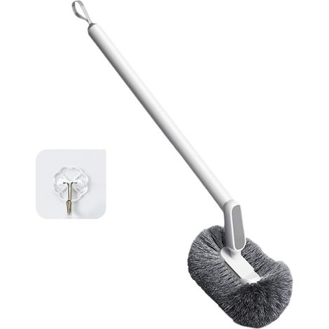Brosse de nettoyage WC pliable , murale , en forme S pour salle bain , douche , sol , carrelage , la (1/5)