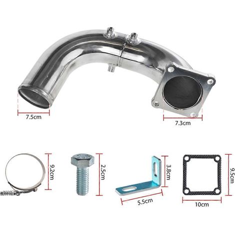 Kit de modification de tuyau d'échappement et de tuyau d'admission pour voiture noire (1/5)