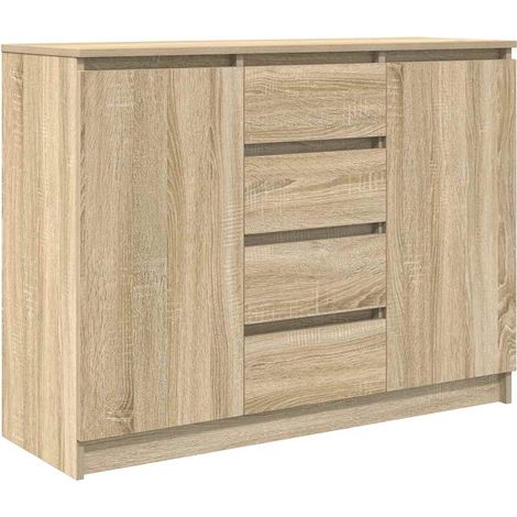 Maison Exclusive - Aparador con cajones roble Sonoma 100,5x35x76