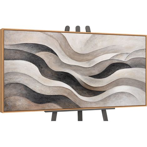 Gemälde Sandwellen Rahmen Eichefarben 120x60 cm (1/5)