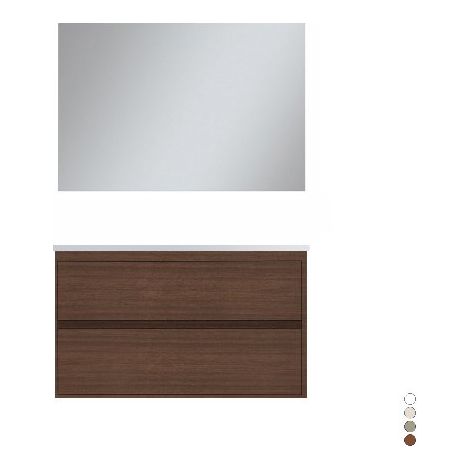 MOBILE BAGNO SOSPESO LINEA ELEGANCE  L. 90 CM Misura: Larice Bianco (1/2)