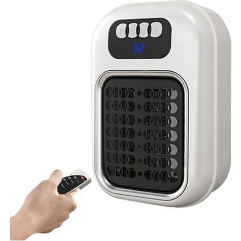 Chauffage mural électrique d'intérieur avec ventilateur, protection surchauffe, radiateur compact silencieux pour maison bureau (1/5)