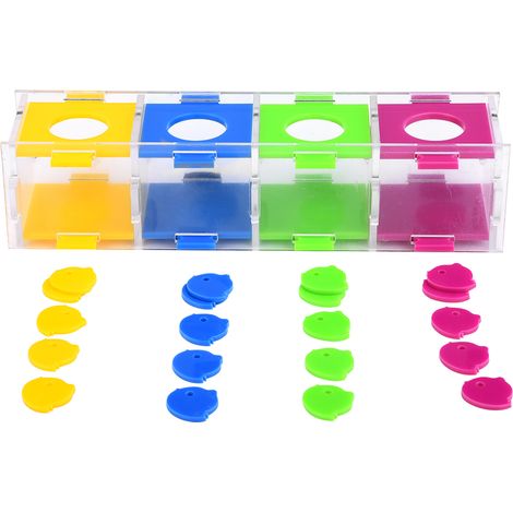 Jeffergarden Jouets perroquets colorés, oiseaux intéressants, formation à l'intelligence, jeu interactif, Puzzle (1/5)