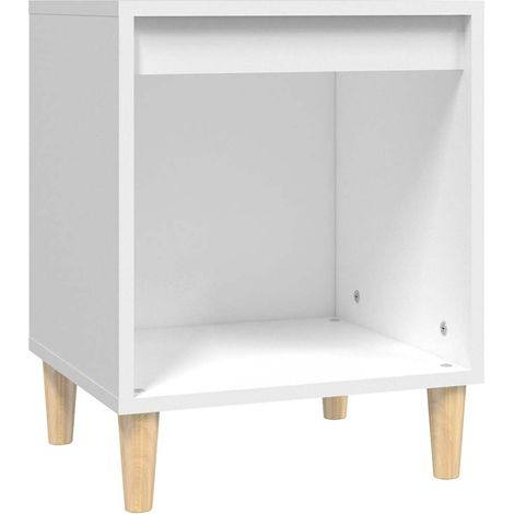 Maison Exclusive - Nachttisch Weiß 40x35x50 cm Holzwerkstoff (1/5)