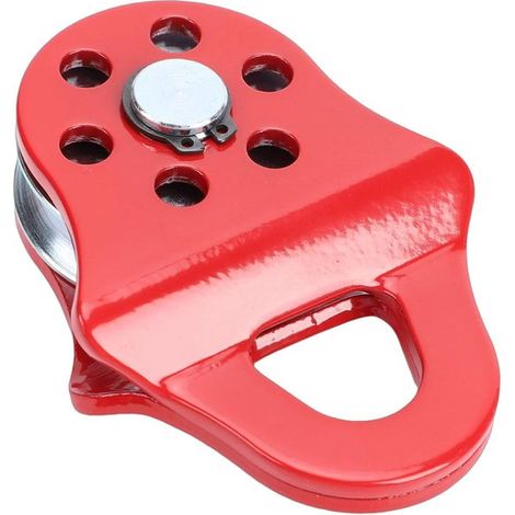 Blocco puleggia per verricello, puleggia per barra di traino, riparazione fuoristrada, acciaio inossidabile, capacità di carico 3 tonnellate, rosso (1/5)