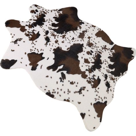 Tapis Imprimé Vache Zèbre - Microfibre Douce avec Dos en Latex Anti-dérapant - Pour Salon Chambre Bureau - 110 x 75 cm (1/5)