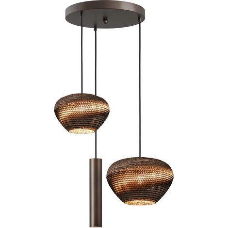 Lampe pendante Vide Cartone avec des cagoules Think Paper - 2512-15-35-3-RC1-12