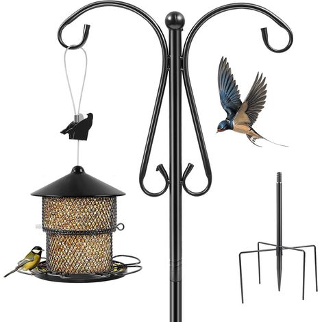 Support pour Mangeoires à Oiseaux, 193 cm avec Double Crochets (1/5)