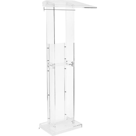 Soporte de podio, diseño robusto, almacenamiento práctico, acrílico de 46 pulgadas. (1/2)
