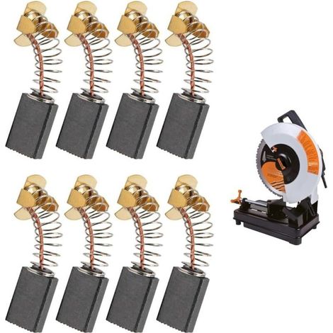 Lot de 8 PCS Balais Charbon Moteur Electrique Universel pour Outils à Percussion, Scies Circulaires, Meuleuses d'Angle - Remplacement de Brosses (1/4)