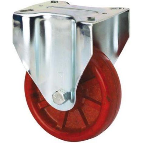 RUEDAS ALEX rueda fija  inox.17zvi100-td resina marron eje liso (1/2)