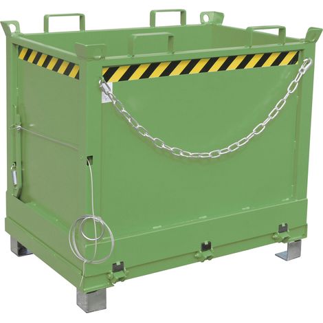 Bauer Klappbodenbehälter FB 750, lackiert, Resedagrün