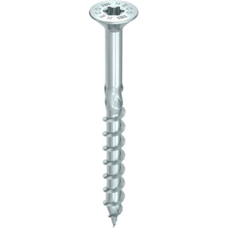 HECO Senkkopf TOPIX-plus 4,5 x 70 mit Frästaschen, HECO-Drive, Teilgewinde, verzinkt blau, A3K 100 Stk (1/5)