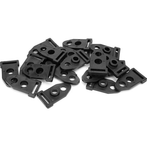 Accessoires de fixation pour tente en plein air : pince à deux trous pour piquets et pieds de poteaux, idéale pour le camping. (1/5)