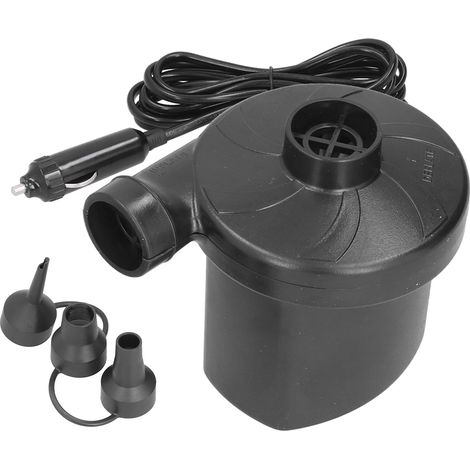 Pompe à air 12 V, pompe de gonflage électrique ABS avec 3 embouts, puissante et portable pour bateaux gonflables. (1/5)