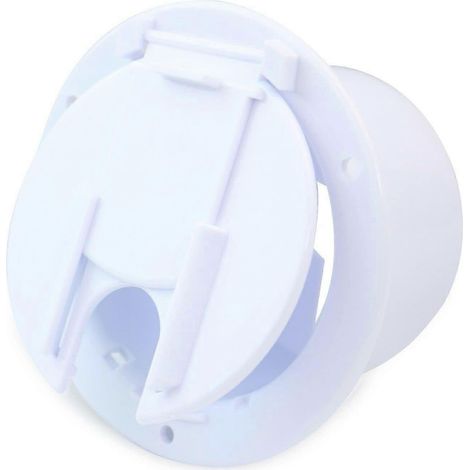 Trappe d'alimentation pour VR, 30 ou 50 A, blanche, compatible double ampérage, résistante aux UV, branchement facile au quai. (1/5)