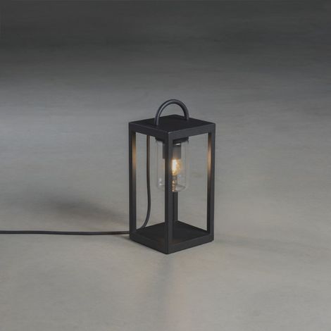 Konstsmide Bologna Mini Lampadaire Extérieur Moderne E27 230V Noir 5M Fiche de Câble, IP44 (1/3)