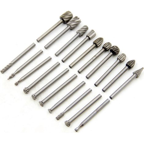 Ortviai Fichier rotatif pour menuiserie en acier rapide 3 mm – Lot de 20 pièces, couleur argent (1/5)