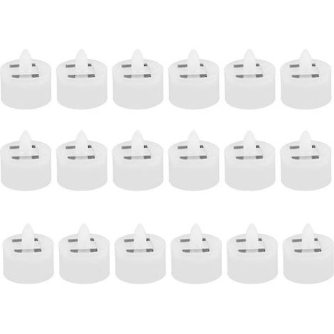 18 bougies solaires chauffe-plat sans flamme, étanches et rechargeables pour extérieur (1,5 x 1,4 cm) (1/5)