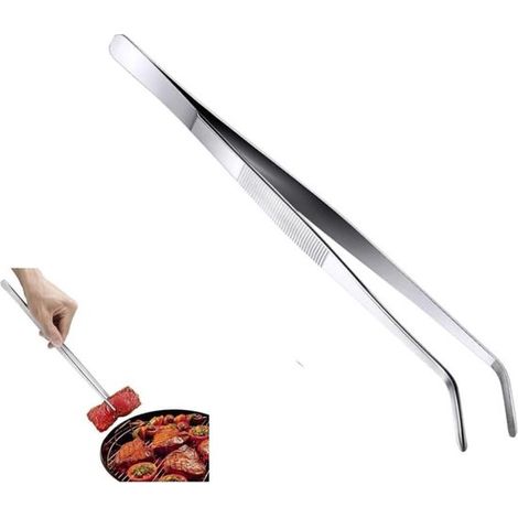 Utensilio de cocina multifuncional de acero inoxidable - 30 cm - perfecto para chefs y reuniones familiares - pinzas de cocina para barbacoa. (1/5)