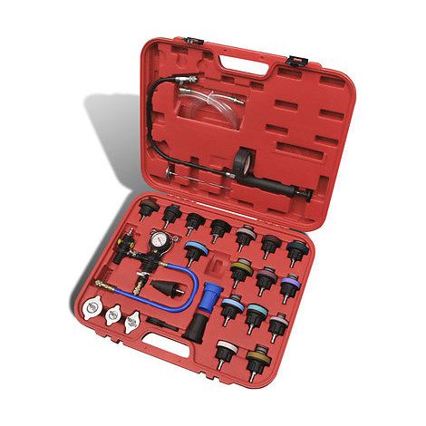KIT 27 pz TESTER  PRESSIONE RADIATORE AUTO MACCHINA SPURGO PNEUMATICO RADIATORI