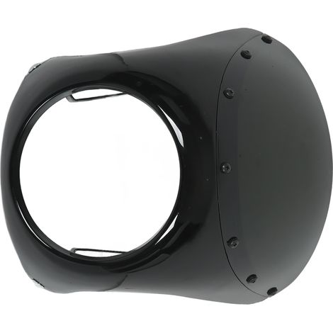 Pare-brise de protection universel pour phare de moto rond de 7 pouces, compatible avec la plupart des motos, noir brillant (1/5)