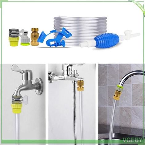 Kit de nettoyage de gravier - FAFEICY - Kit 5 m - Sans BPA - 3 buses compatibles - Clip support (1/5)