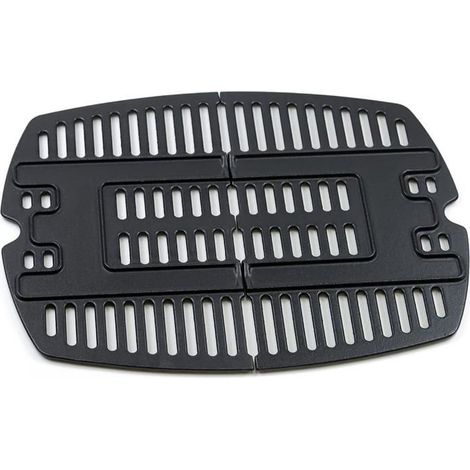 2 grilles de cuisson en fonte, 32 x 21,6 cm, compatibles Weber Q100/Q1000/Q1200/Q1400, accessoires barbecue gaz (1/5)