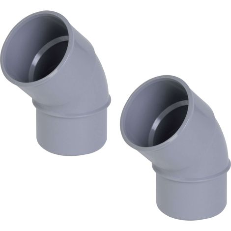 Cyclingcolors – Coude PVC 45° mâle femelle diamètre 32mm – Raccord d'évacuation – Norme NF – Pour installations plomberie – Pack de 2 unités