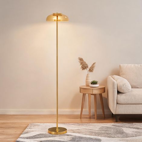 Lampadaire or en métal 25 x 25 x 134 cm (1/5)