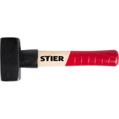 Masse STIER Robust+, 1 000 g, avec gaine de protection du manche, acier spécial, haute qualité, durable, tête forgée, DIN 6475