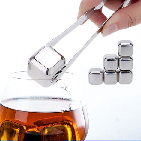 Glaçons en acier inoxydable, paquet de 6 - Acier inoxydable sans BPAtfrf-AquaForge (1/4)
