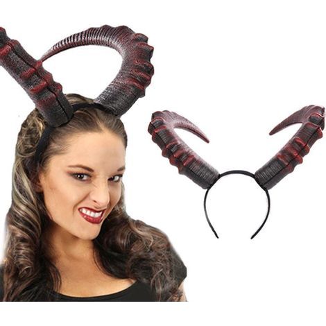 Halloween-Teufelshorn-Haaraccessoire-Stirnband für Maskerade, Karneval und Halloween (1) (1/5)