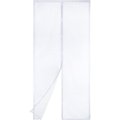 Moustiquaire Magnétique Pour Porte – Maille Ultrarésistante, Joint Magnétique de Haut en Bas, Fermeture Automatique, Garde l'Air Frais à l'Intérieur(90x210,Blanc) (1/4)