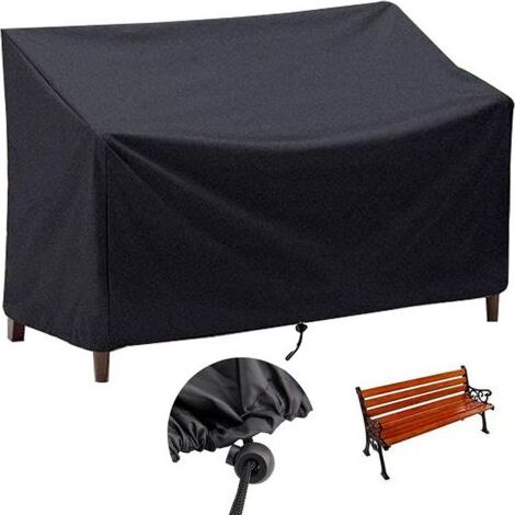 Housse de Banc de Jardin Extérieur, Housse de Protection pour Canapé 2 Places Imperméable, Coupe-Vent, Anti-UV, 210D Oxford Housse de Siège de Banc de Patio (134 x 66 x 89cm) (1/5)