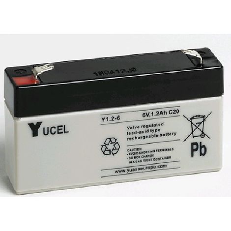 Yucel - Batterie plomb AGM YUCEL Y1.2-6 FR 6V 1.2Ah F4.8 (1/3)