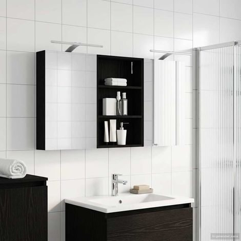 Juego de Muebles de Baño con estante 3 pcs 120 x 10,5 x 60,5 cm