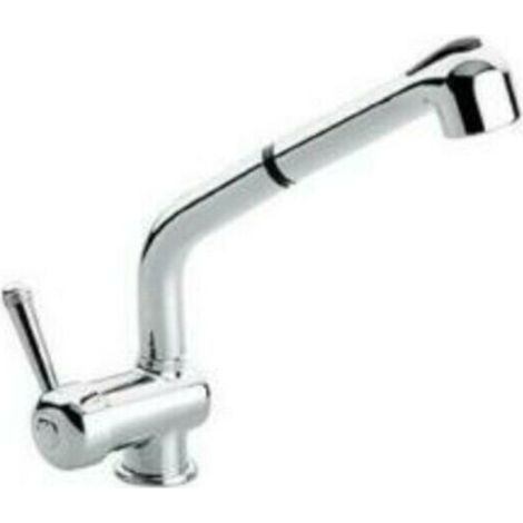 Emmevi 4066 Laguna Miscelatore Monocomando con Canna alta e Doccetta estraibile Terra (1/5)